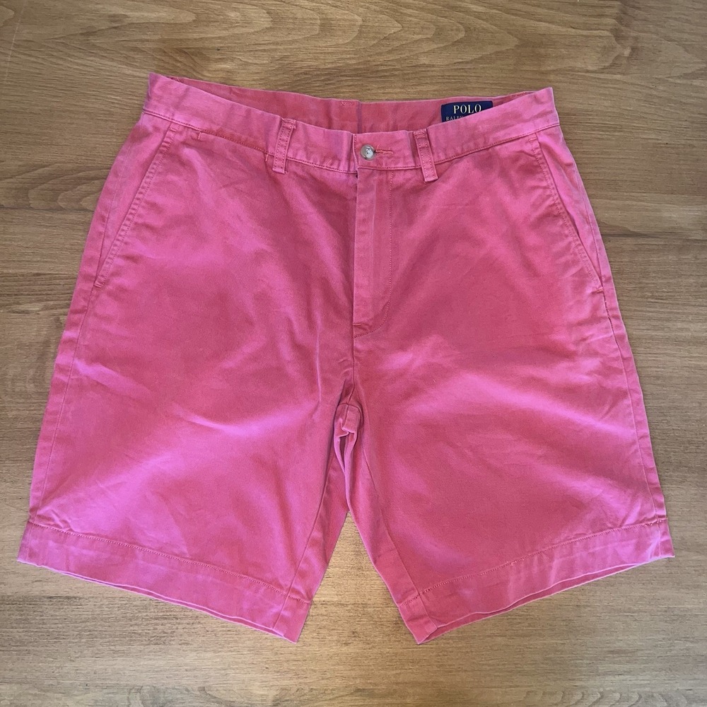 Polo Ralph Lauren Chino Shorts Salmon Men Size 32 9 inch Classic Fit